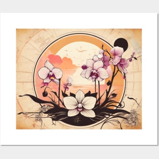 Orchid Wildflower Flower Flowers Vintage Since Posters and Art